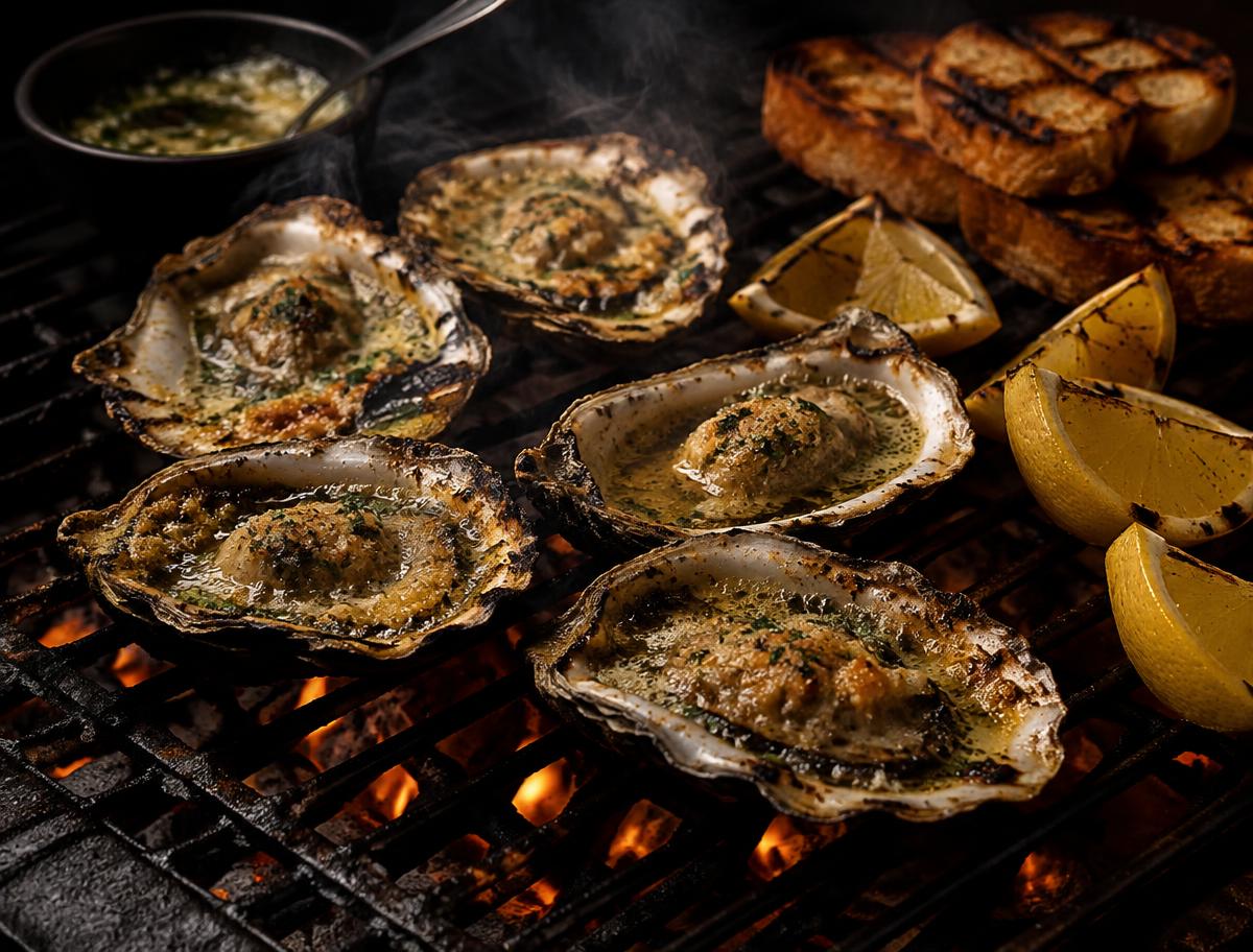 Chargrilled oysters